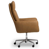 Wayland Leather Desk Chair, Maestro Camel by Four Hands