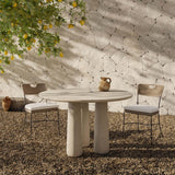 Rye Outdoor Dining Table, Aged White by Four Hands