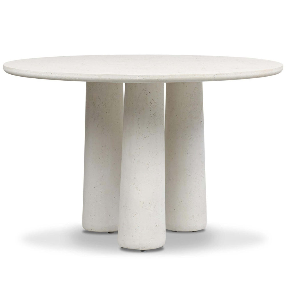 Rye Outdoor Dining Table, Aged White by Four Hands