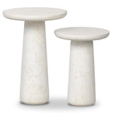 Rye Outdoor Nesting End Tables, Aged White by Four Hands