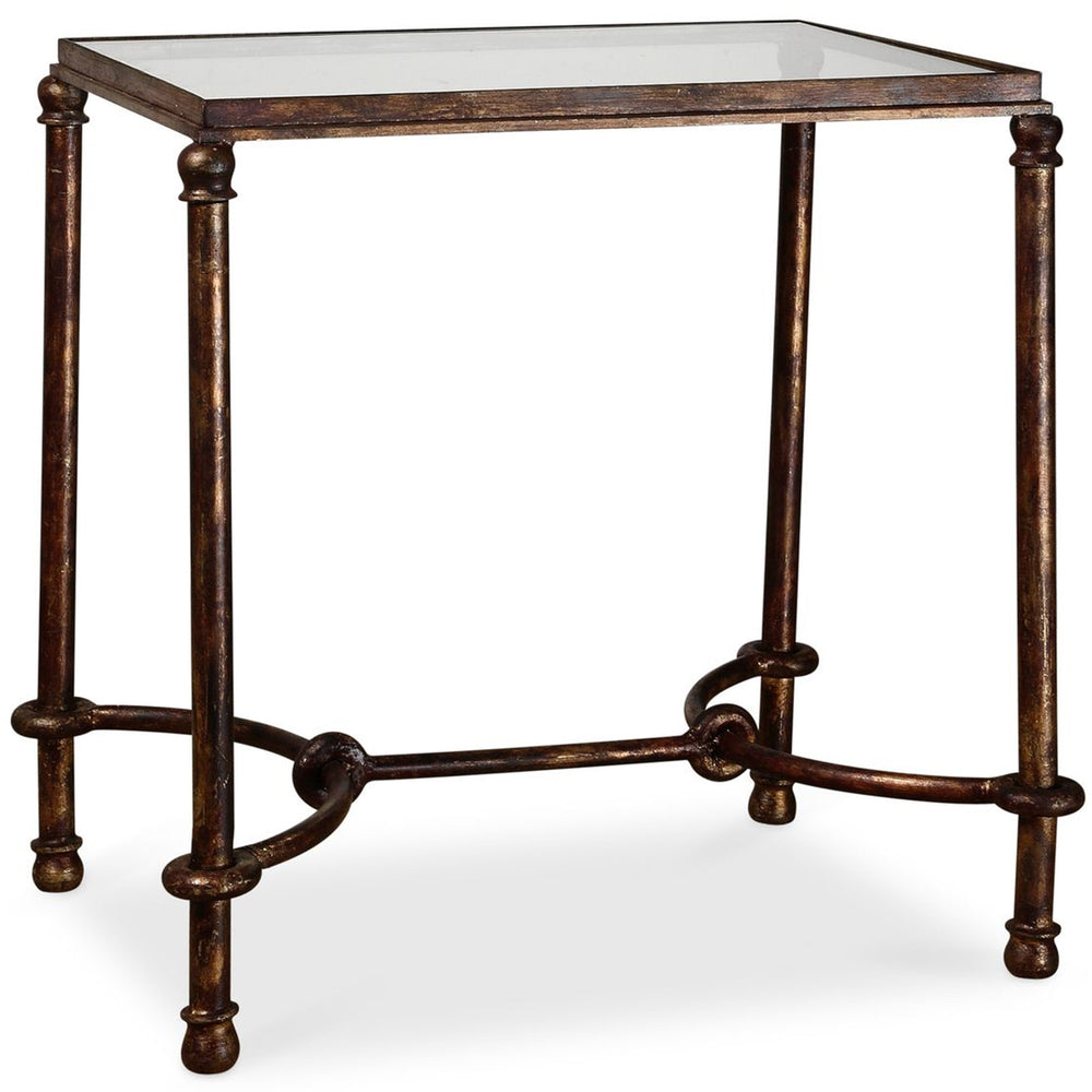 Warring End Table, Dark Bronze-Furniture - Accent Tables-High Fashion Home