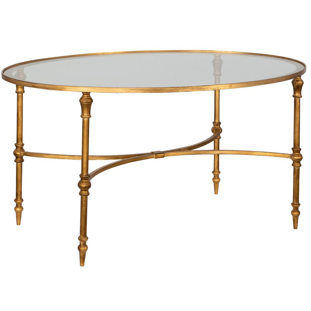 Vitya Coffee Table, Antique Gold-Furniture - Accent Tables-High Fashion Home