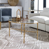 Vitya Coffee Table, Antique Gold-Furniture - Accent Tables-High Fashion Home