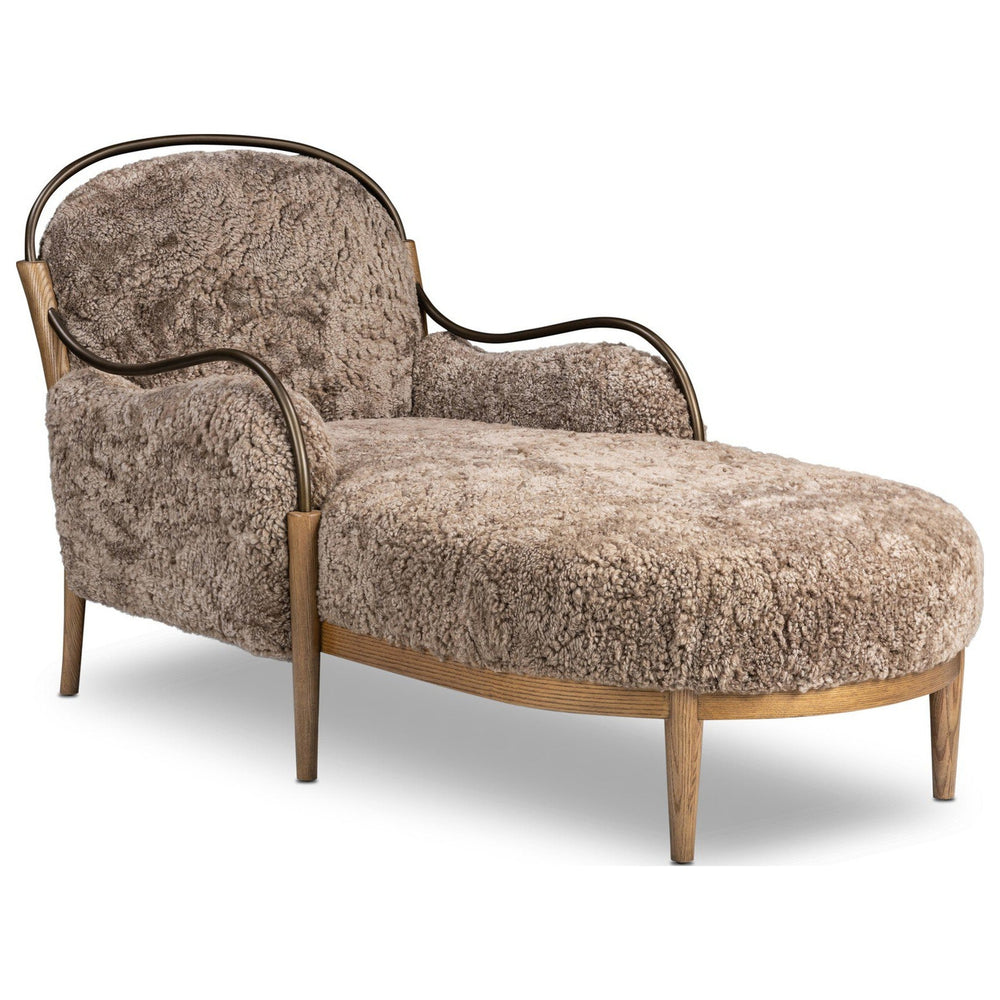 Demi Chaise Lounge, Taupe Shearling by Four Hands — PRM_1
