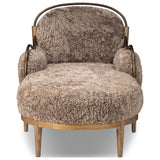 Demi Chaise Lounge, Taupe Shearling by Four Hands — FRT_1