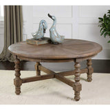 Samuelle Coffee Table, Distressed Natural-Furniture - Accent Tables-High Fashion Home
