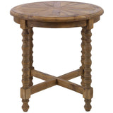 Samuelle End Table, Distressed Natural-Furniture - Accent Tables-High Fashion Home