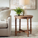 Samuelle End Table, Distressed Natural-Furniture - Accent Tables-High Fashion Home