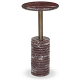 Reeves End Table, Cordovan Marble by Four Hands