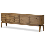 Bergstrom Media Console, Warm Natural Oak Veneer by Four Hands — PRM_1