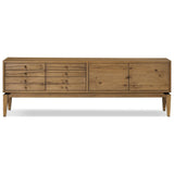 Bergstrom Media Console, Warm Natural Oak Veneer by Four Hands — FRT_1
