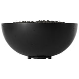 Bronson Outdoor Natural Gas Fire Table, Textured Ebony by Four Hands — SID_1