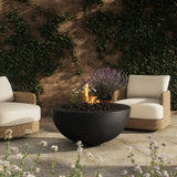 Bronson Outdoor Natural Gas Fire Table, Textured Ebony by Four Hands — ESS_1