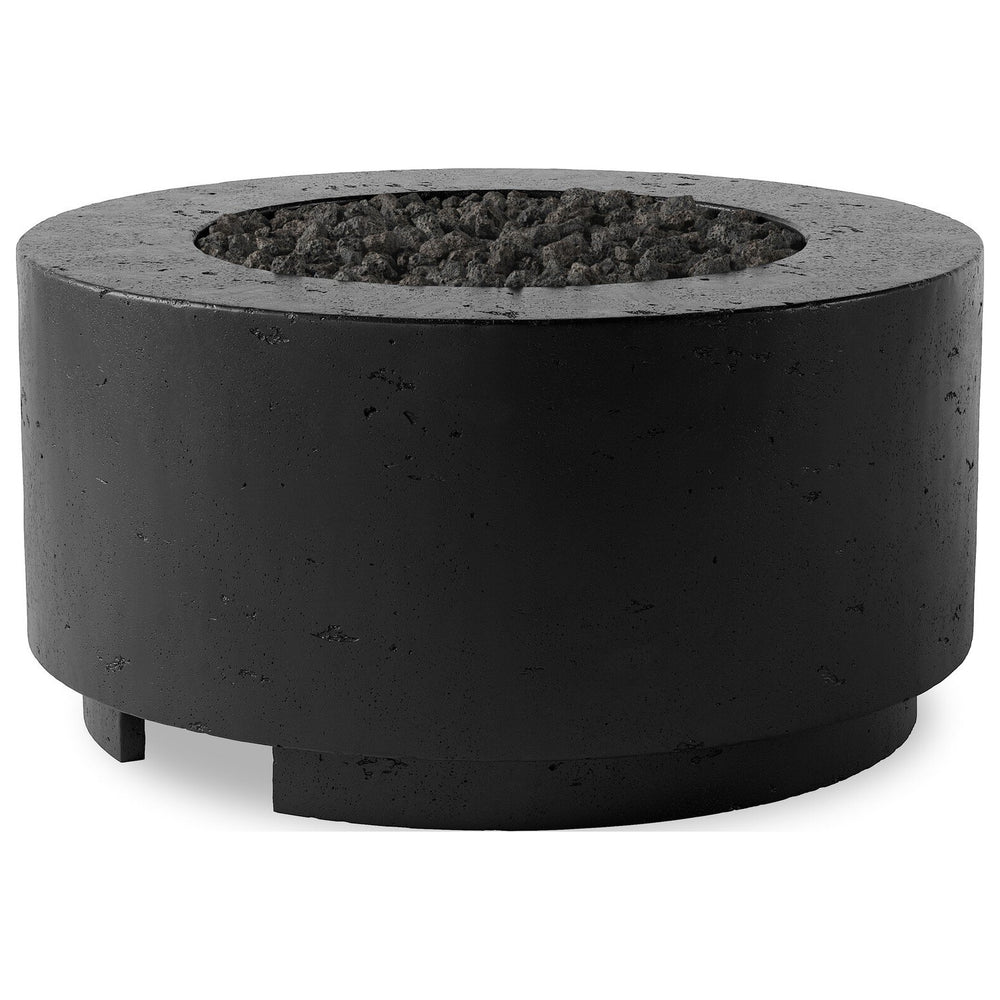 Damian Outdoor Natural Gas Fire Table, Textured Ebony by Four Hands — PRM_1