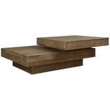 Rustic Planes Coffee Table, Reclaimed Oak-Furniture - Accent Tables-High Fashion Home