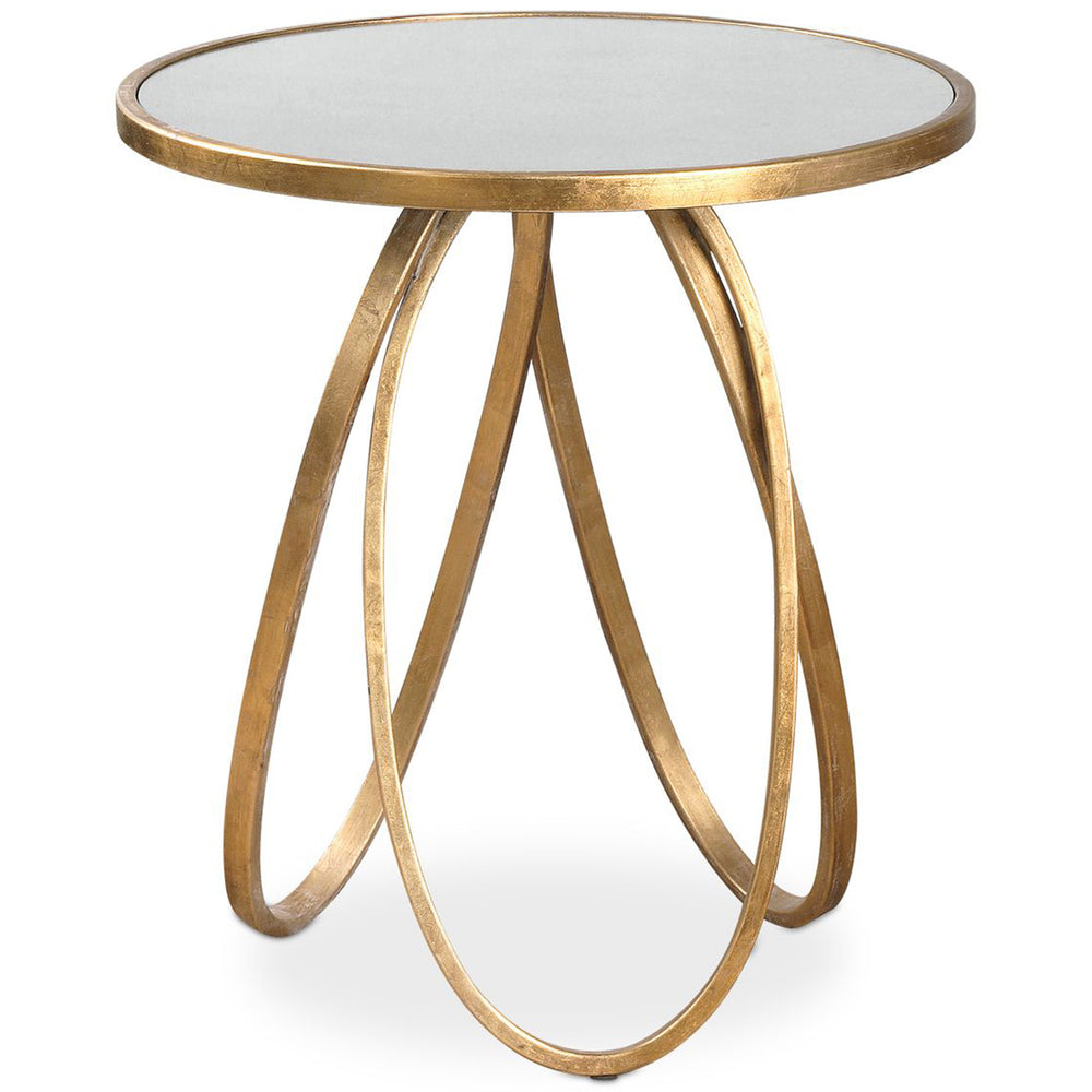 Montrez Side Table, Gold Leaf