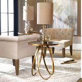 Montrez Side Table, Gold Leaf