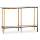 Elenio Console Table, Gold Leaf