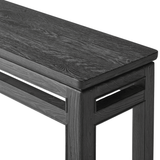 Oman Console Table, Rustic Black