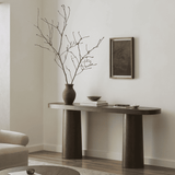 Valen Console Table, Rustic Brown