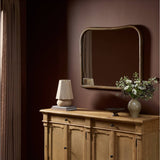 Patz Mantel Mirror, Antiqued Brass by Amber Lewis x Four Hands-Accessories-High Fashion Home