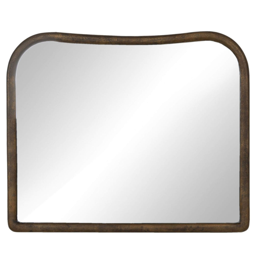 Patz Mantel Mirror, Antiqued Brass by Amber Lewis x Four Hands-Accessories-High Fashion Home