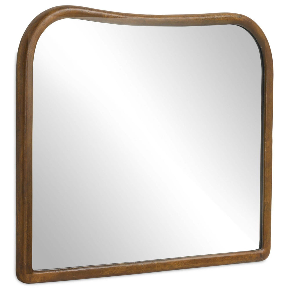 Patz Mantel Mirror, Antiqued Brass by Amber Lewis x Four Hands-Accessories-High Fashion Home