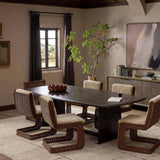 Hera Dining Table, Dark Tamo Ash by Four Hands