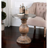 Blythe Side Table, Weathered Natural-Furniture - Accent Tables-High Fashion Home