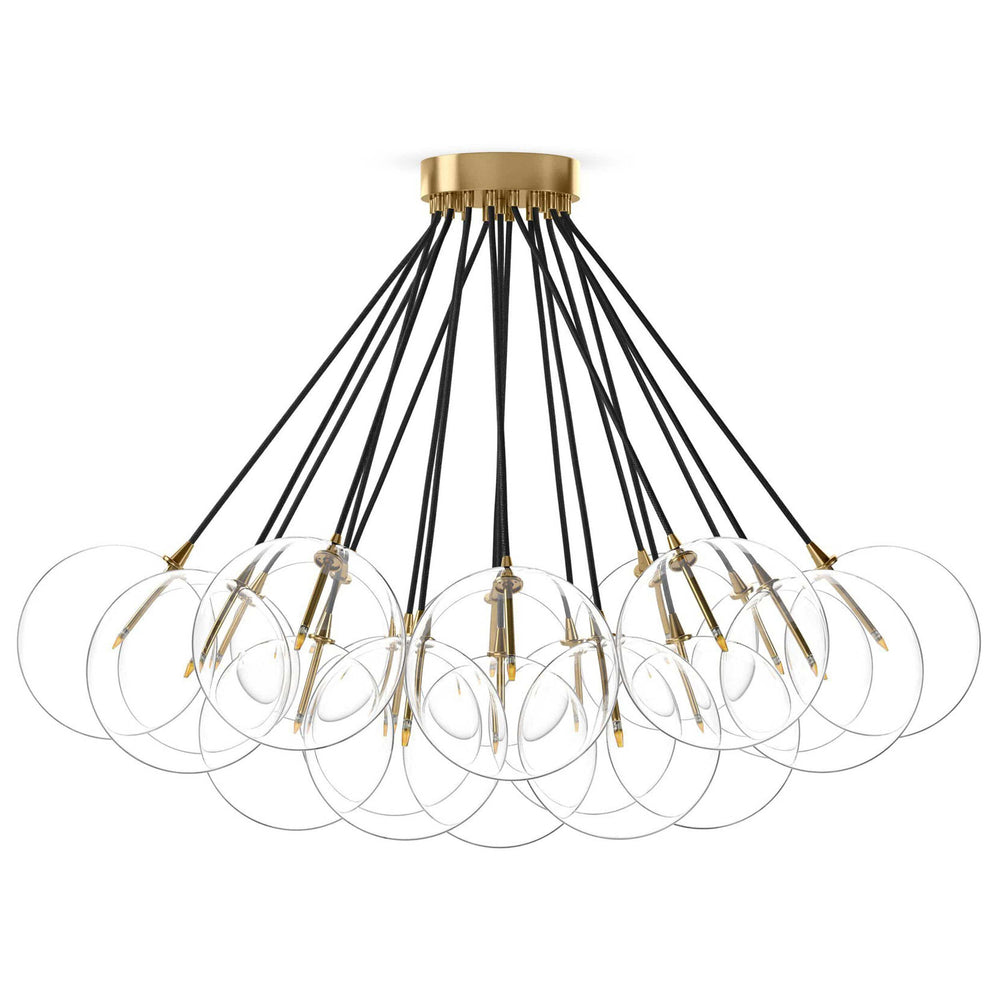 Cloud Chandelier, Burnished Brass-Lighting-High Fashion Home