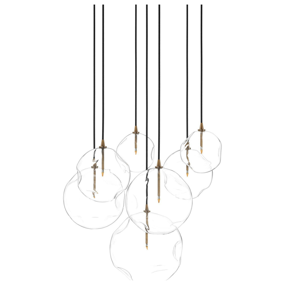 Cluster 7 Mix Chandelier, Heritage Bronze Brass by Four Hands — PRM_1