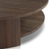 Roca Outdoor Round Coffee Table, Stained Heritage Brown-Furniture - Outdoor-High Fashion Home