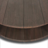Roca Outdoor Round Coffee Table, Stained Heritage Brown-Furniture - Outdoor-High Fashion Home