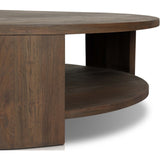 Roca Outdoor Round Coffee Table, Stained Heritage Brown-Furniture - Outdoor-High Fashion Home