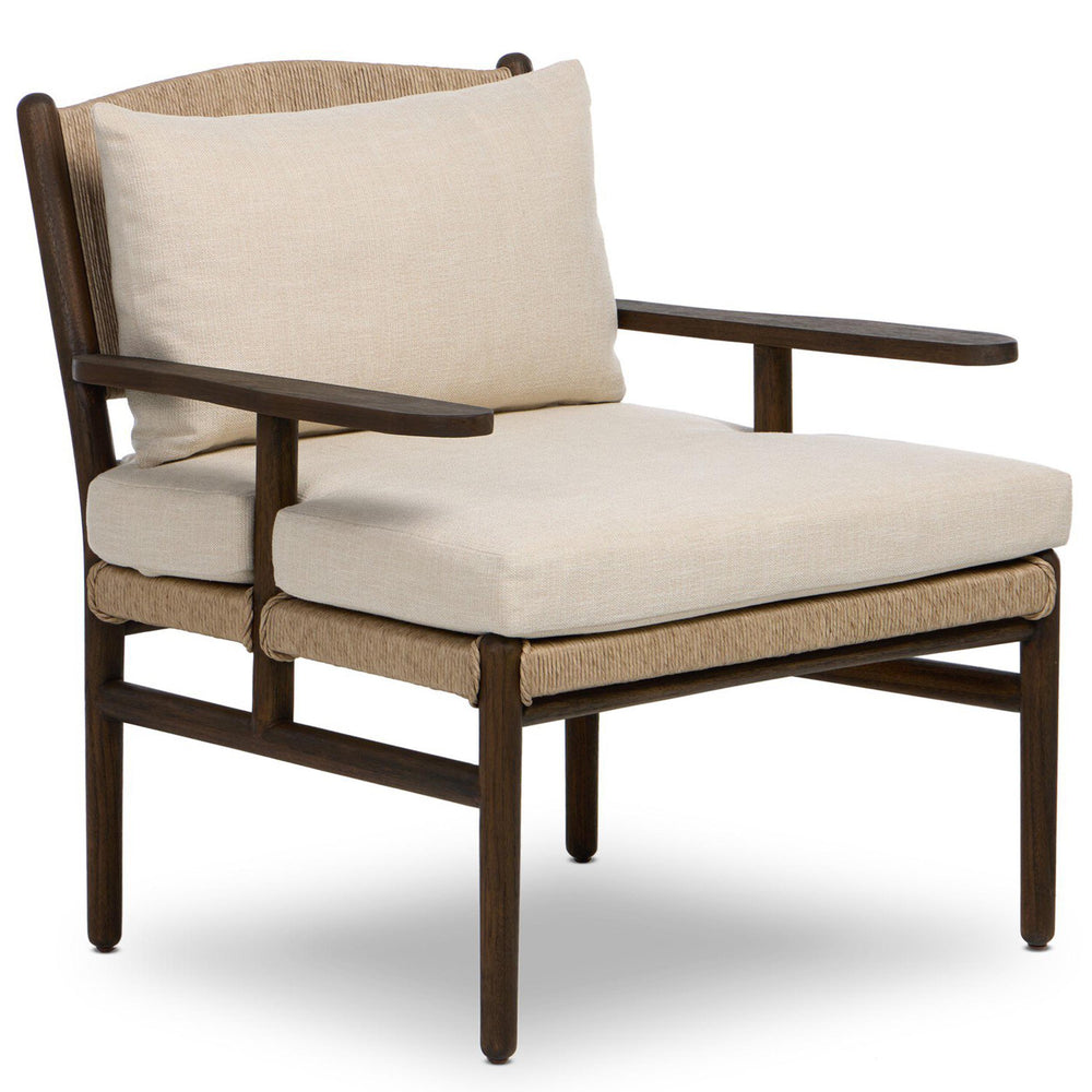 Herrin Outdoor Chair, Liller Flax/Stained Saddle Brown by Four Hands