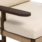 Herrin Outdoor Chair, Liller Flax/Stained Saddle Brown by Four Hands