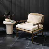 Herrin Outdoor Chair, Liller Flax/Stained Saddle Brown by Four Hands