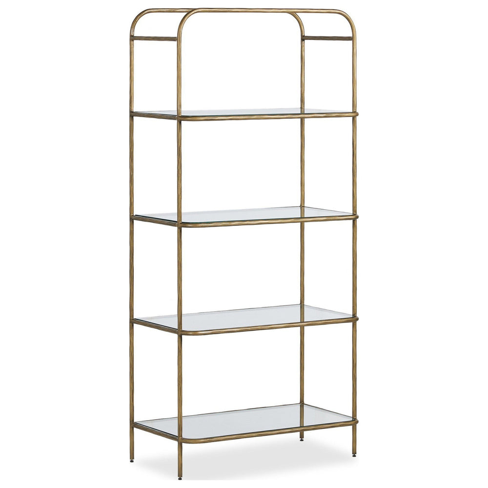 Swinton 82" Bookcase, Hammered Aged Brass by Four Hands — PRM_1