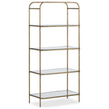 Swinton 82" Bookcase, Hammered Aged Brass by Four Hands — PRM_1