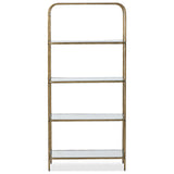 Swinton 82" Bookcase, Hammered Aged Brass by Four Hands — FRT_1