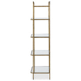 Swinton 82" Bookcase, Hammered Aged Brass by Four Hands — SID_1