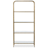 Swinton 82" Bookcase, Hammered Aged Brass by Four Hands — BCK_1