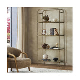 Swinton 82" Bookcase, Hammered Aged Brass by Four Hands — ESS_1