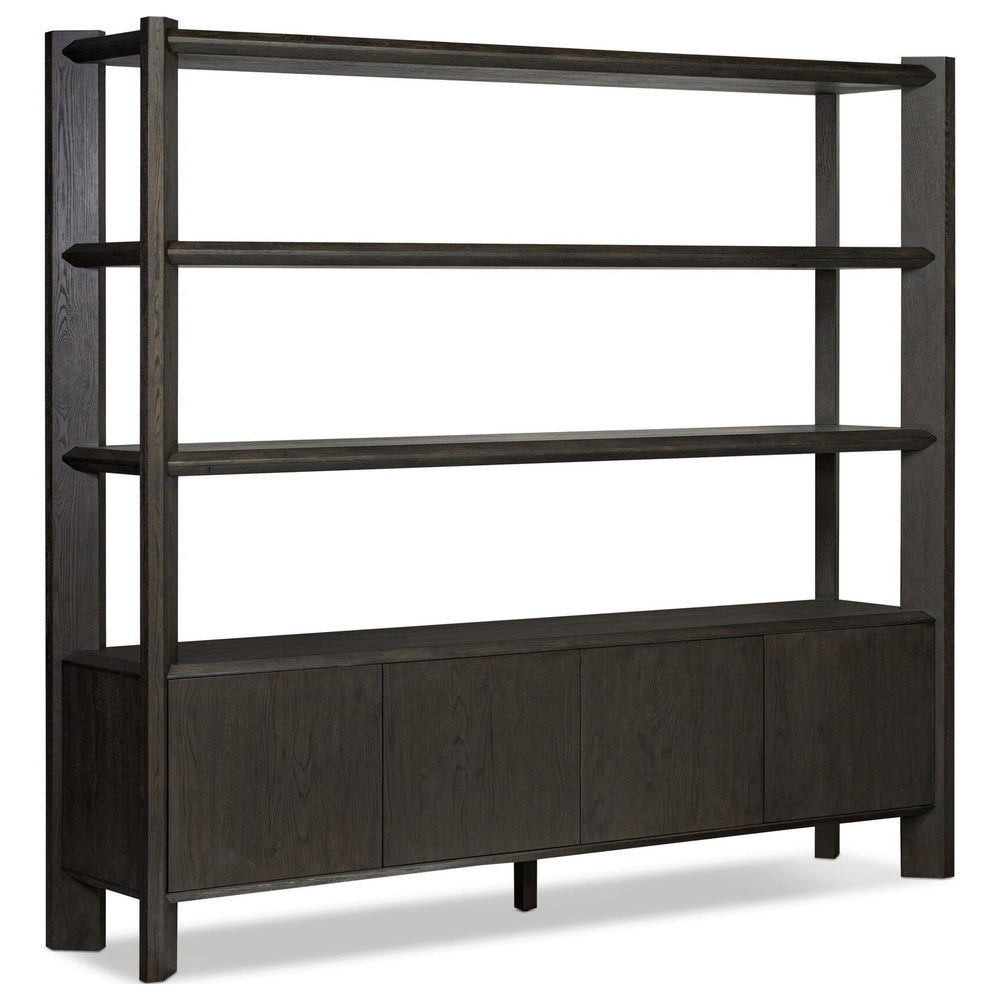 Orwin Wide Bookshelf, Smoked Black Oak by Four Hands — PRM_1