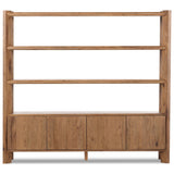 Orwin Wide Bookshelf, Worn Oak by Four Hands — BCK_1