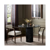 Oranda Round Dining Table 42", Black Marble by Four Hands — ESS_1