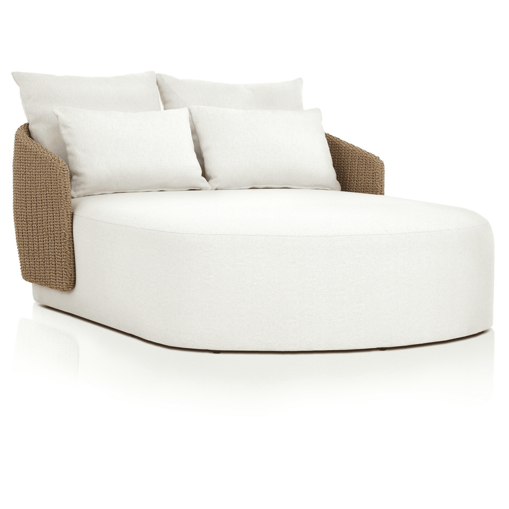 Maven Outdoor Double Chaise, Faux Hyacinth by Four Hands