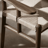 Herrin Outdoor Dining Armchair, Vintage White