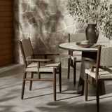 Herrin Outdoor Dining Armchair, Vintage White