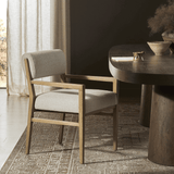 Navid Dining Arm Chair, Weslie Flax